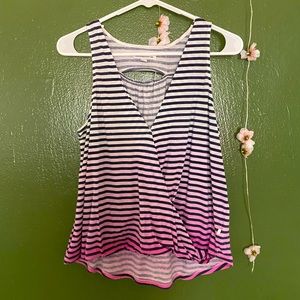 American eagles pink striped woman’s shirt